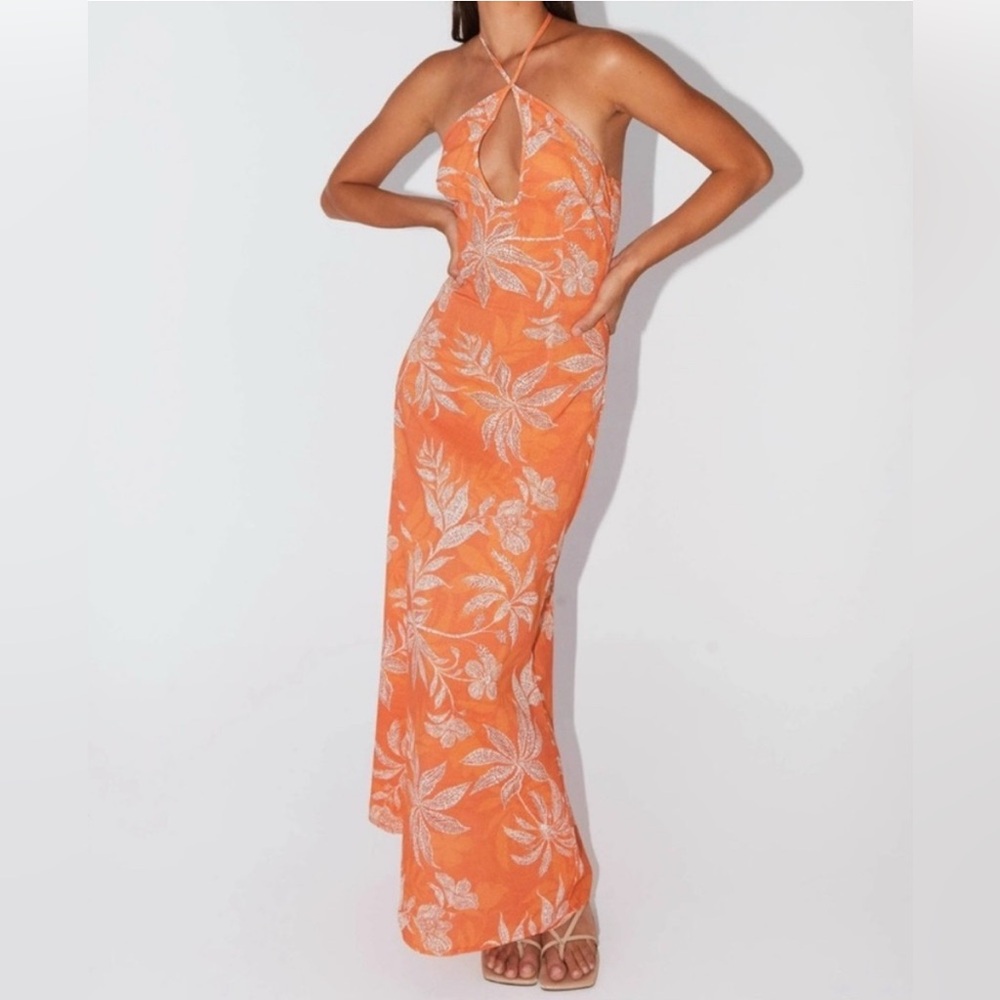 Peppermayo linen maxi dress size 2